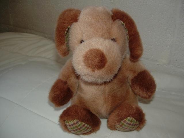 MOOIE HOND PLUCHE BEIGE MET PLUCHE BRUINE OREN HANDJES, Kinderen en Baby's, Speelgoed | Knuffels en Pluche, Nieuw, Overige typen