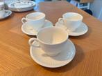3 wedgewood theekopjes inclusief schotels, Antiek en Kunst, Antiek | Servies compleet, Ophalen