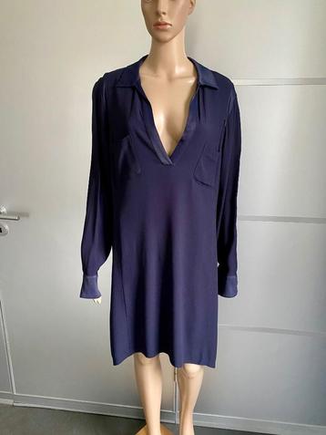 H956 Expresso maat 42=L jurk jurkje donker-blauw beschikbaar voor biedingen
