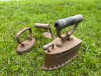 3 antieke strijkijzers, Antiek en Kunst, Antiek | Gereedschap en Instrumenten, Ophalen of Verzenden