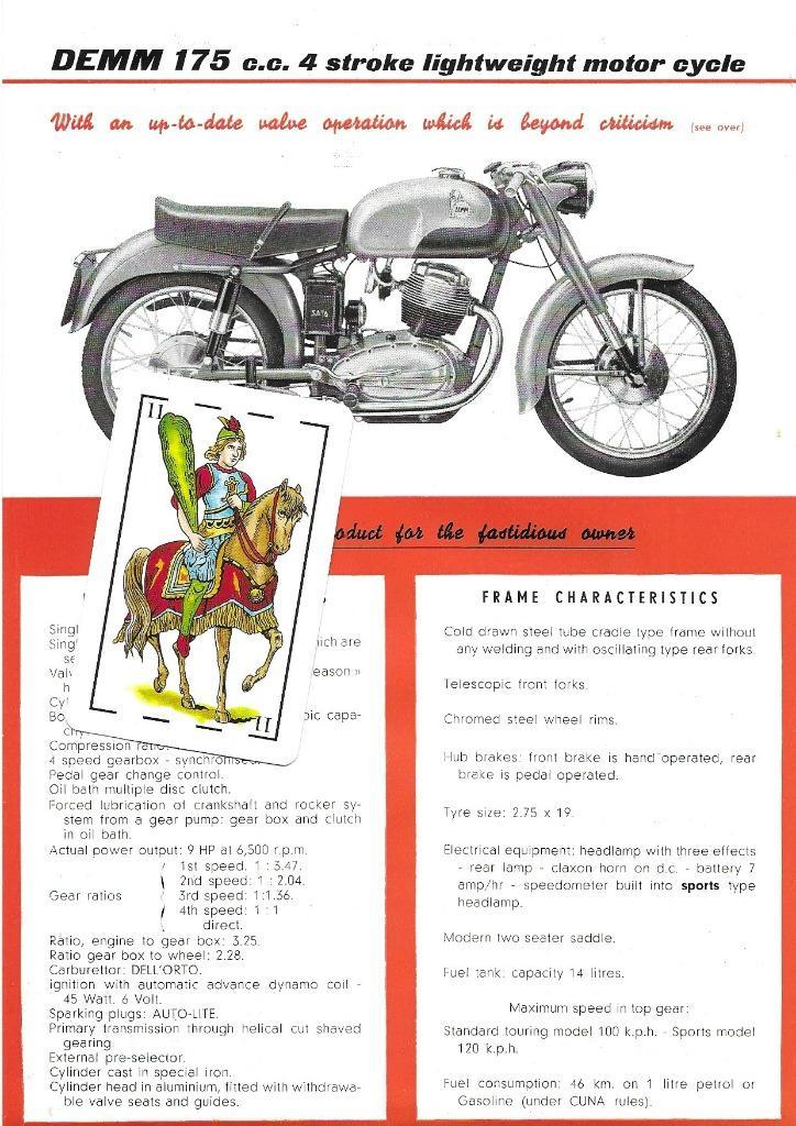 Demm 175 cc 4 takt folder leaflet (DM175), Motoren, Handleidingen en Instructieboekjes, Overige merken, Verzenden