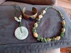 Jade kettingen en armband met lapis, Sieraden, Tassen en Uiterlijk, Antieke sieraden, Ophalen of Verzenden, Overige materialen