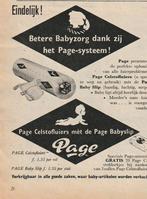 Retro reclame 1959 Page baby luiers met babyslip, Ophalen of Verzenden, Overige typen