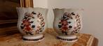 2 prachtige! Antieke bloempotten - overpotten met bloemdecor, Ophalen of Verzenden