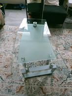 Glazen salontafel, Huis en Inrichting, Tafels | Salontafels, Ophalen, 100 tot 150 cm, 50 tot 100 cm, Zo goed als nieuw