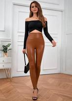Pinned By K LeatherLook Legging Cognac maat XS tm XL (353), Legging, Bruin, Nieuw, Pinned By K