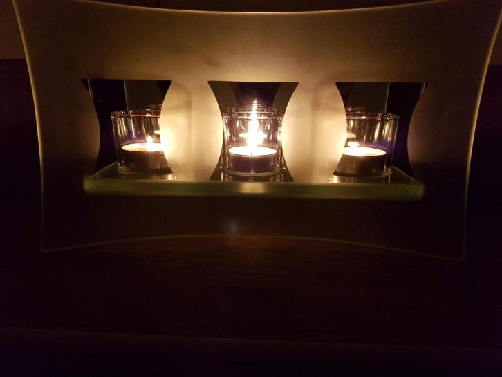 Party Lite / Partylite kaarsenhouder, Huis en Inrichting, Woonaccessoires | Kandelaars en Kaarsen, Zo goed als nieuw, Minder dan 25 cm