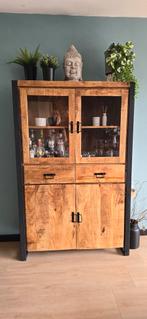 Mango hout buffetkast, Huis en Inrichting, Kasten | Buffetkasten, Ophalen, 150 tot 200 cm, Zo goed als nieuw, 150 tot 200 cm