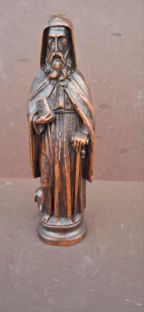Antieke Sint Antonius. Abt        Beeld, 18e Eeuw, Antiek en Kunst, Kunst | Beelden en Houtsnijwerken, Ophalen of Verzenden