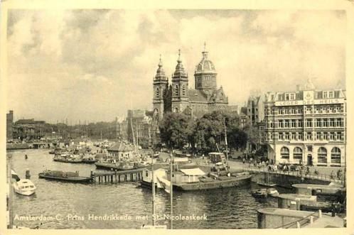 (377-035-007) Amsterdam Prins Hendrikkade met Sint Nic, Verzamelen, Ansichtkaarten | Nederland, Noord-Holland, Verzenden