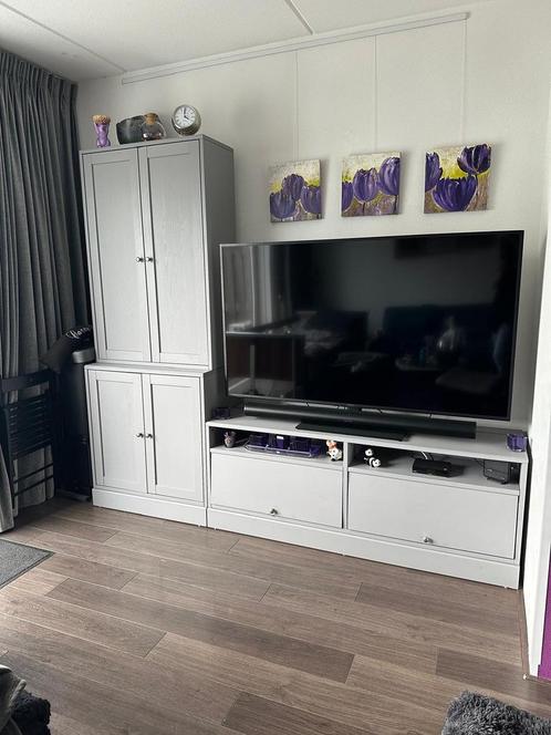 Te koop: mooi, grijs wandmeubel, Huis en Inrichting, Kasten | Wandmeubels, Gebruikt, 25 tot 50 cm, Ophalen