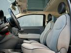NL FIAT 500 1.2 LOUNGE PANORAMADAK NAVIGATIE CARPLAY AIRCO, 4 cilinders, 840 kg, Leder en Stof, Zwart