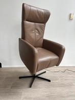 Prominent Sorisso Sta Op Relaxfauteuil Taupe Leer XL, Huis en Inrichting, Fauteuils, Minder dan 50 cm, Verzenden, Minder dan 75 cm