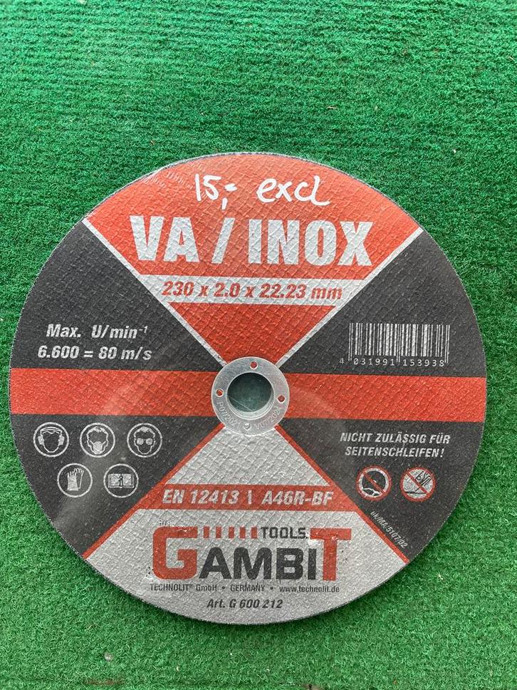 Gambit VA/INOX doorslijpschijf 230mm, Doe-het-zelf en Verbouw, Gereedschap | Overige machines, Nieuw, Ophalen of Verzenden