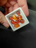 8 hand geslepen barnsteen cabochons, Ophalen of Verzenden