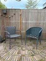 2 Antraciete Tuinstoelen, Tuin en Terras, Ophalen, Zo goed als nieuw, Metaal