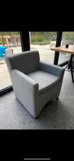 Grijze fauteuil, Huis en Inrichting, Fauteuils, Ophalen, Minder dan 75 cm, Zo goed als nieuw, 75 tot 100 cm