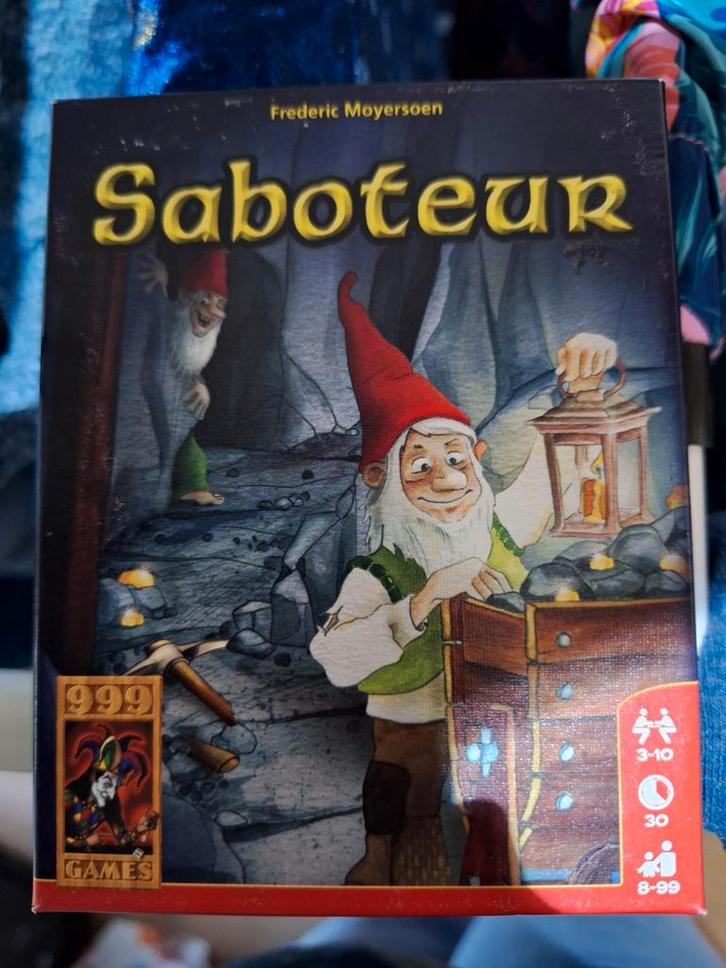 Saboteur - 999 Games, Hobby en Vrije tijd, Gezelschapsspellen | Kaartspellen, Zo goed als nieuw, Drie of vier spelers, Vijf spelers of meer