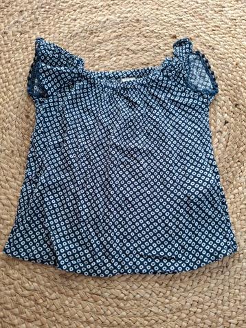 Leuk blauw wit meisjes shirtje maat 98 104 beschikbaar voor biedingen