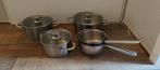 Pannen set Brabantia, Huis en Inrichting, Keuken | Potten en Pannen, Ophalen, Zo goed als nieuw, Rvs, Pannenset