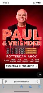 6 kaartjes Paul & vrienden 14 november, Tickets en Kaartjes, Drie personen of meer