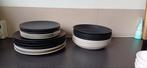 H&M home servies zwart/beige, Ophalen