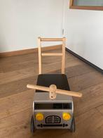 Twee Houten loop en duw wagen, Kinderen en Baby's, Speelgoed | Houten speelgoed, Ophalen, Gebruikt