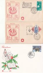 Postzegels Kerstmis, 3 verschillende poststukken 1966-1990, Postzegels en Munten, Brieven en Enveloppen | Buitenland, Envelop