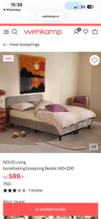 Boxspring 140x200 paar maanden oud, Ophalen, Zo goed als nieuw, Tweepersoons