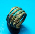 Viking Vingerring - 6e/10e eeuw - Bodemvondst, Ophalen of Verzenden, Brons, Ring