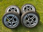 Mercedes AMG C klasse 18 inch velgen met winterbanden, Auto-onderdelen, Banden en Velgen, Ophalen, 18 inch, Gebruikt, Velg(en)