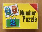 Vintage nummer puzzels (puzzelen en leren tellen), Ophalen of Verzenden, 10 tot 50 stukjes, Gebruikt, 6 maanden tot 2 jaar