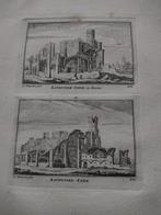 133/134 Delft Kathuyser Kerk Kopergravure 18e Eeuw dl 3, Ophalen of Verzenden