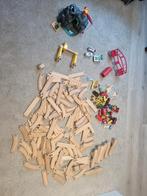 Houten treinbaan, Ophalen, Gebruikt, Rij- of Hobbelspeelgoed