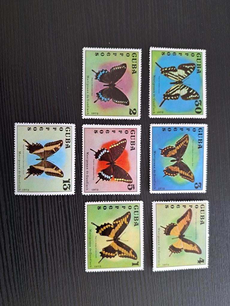 Postzegels Cuba 1972 vlinders, Postzegels en Munten, Postzegels | Amerika, Ophalen of Verzenden, Postfris, Midden-Amerika