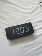 Karlsson Digitale Klok/Wekker - (nep)Hout/Zwart, Ophalen of Verzenden, Zo goed als nieuw, Digitaal