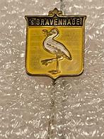 Speldje Den Haag Ooievaar - Goudklerig uitvoering, Verzamelen, Ophalen of Verzenden, Zo goed als nieuw, Stad of Land, Speldje of Pin