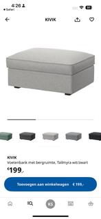 IKEA Kivik poef / voetenbank lichtgrijs, Huis en Inrichting, Woonaccessoires | Spiegels, Ophalen, Gebruikt, Rechthoekig, Minder dan 100 cm