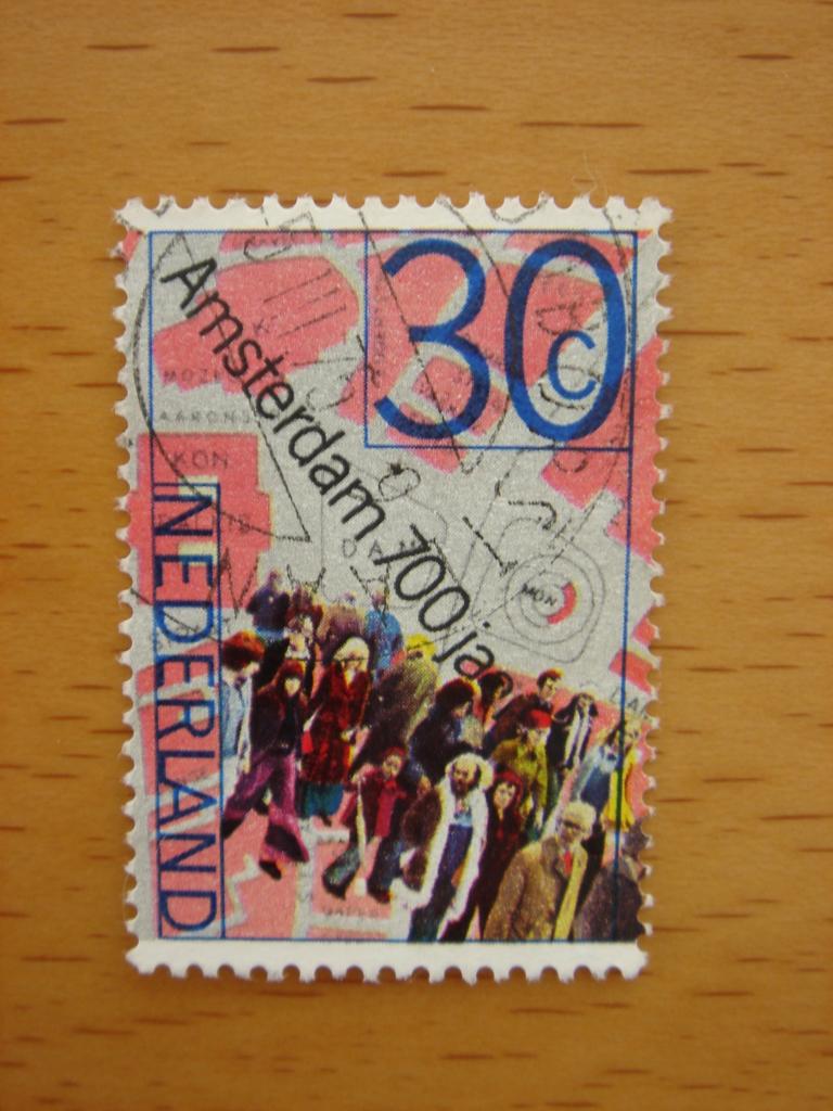 700 jaar Amsterdam 3x NVPH 1064 en 1067, Postzegels en Munten, Ophalen of Verzenden, Na 1940, Gestempeld