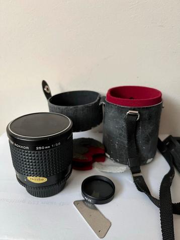 Minolta RF Rokkor-X 250mm F/5.6 vintage bubbelbokeh lens beschikbaar voor biedingen