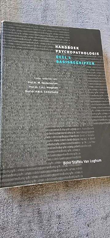 Handboek psychopathologie Deel 1 basisbegrippen  beschikbaar voor biedingen