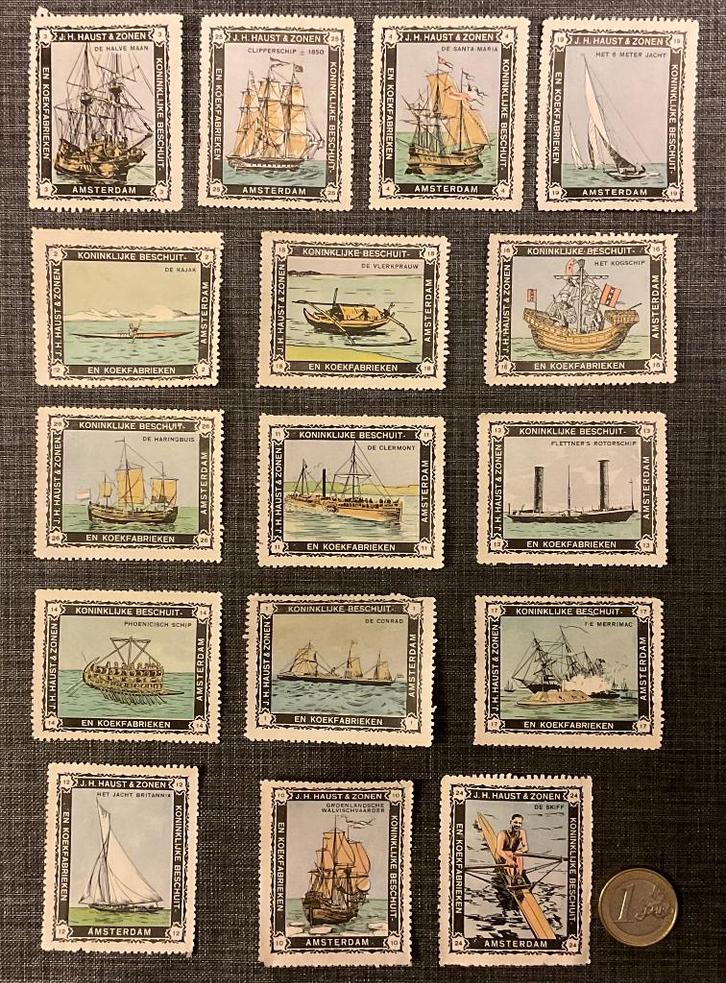 Schip Boot Plaatjes - Kon Beschuit _ Haust & Zonen, Hobby en Vrije tijd, Stickers en Plaatjes, Zo goed als nieuw, Meerdere plaatjes