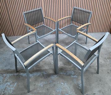 25 x terrasstoelen cafe bistro horeca stoelen terras grijs beschikbaar voor biedingen