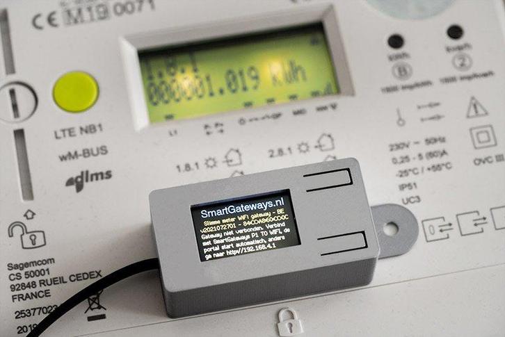 P1 meter Smart gateway Slimme meter wifi gateway met display, Computers en Software, Accesspoints, Zo goed als nieuw, Ophalen of Verzenden