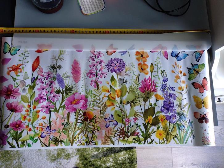 Dubbelzijdige raamsticker met bloemen en vlinders, Huis en Inrichting, Woonaccessoires | Wanddecoraties, Nieuw, Ophalen of Verzenden