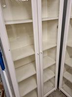 Witte vitrinekasten - Twee aanwezig, Ophalen, ., 50 tot 100 cm, .