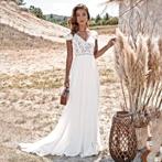 Trouwjurk wit vermaken inkorten coupeuse naaister, Ophalen of Verzenden, Zo goed als nieuw, Wit, Trouwjurk