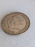Zilveren 2 1/2 gulden munt uit 1960  Rijdsdaalder, Koningin Juliana, Zilver, Ophalen of Verzenden, Losse munt