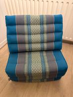 Blauw Thaise Kapok Zitkussen / Meditatiekussen, Huis en Inrichting, Ophalen, Blauw, Zo goed als nieuw, Eén