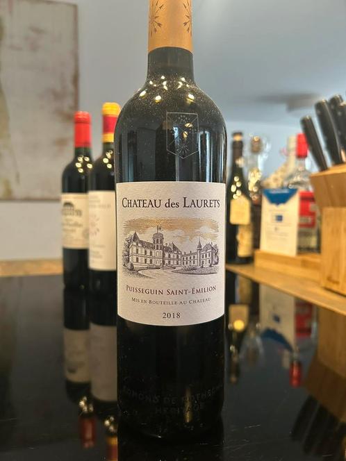 3x Château des Laurets Puisseguin-Saint-Émillion 2018, Verzamelen, Wijnen, Nieuw, Rode wijn, Frankrijk, Ophalen